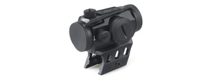 Lancer Tactical Enclosed Red Dot Sight R5A 1x Magnification Scope - (Red Glass/Black)