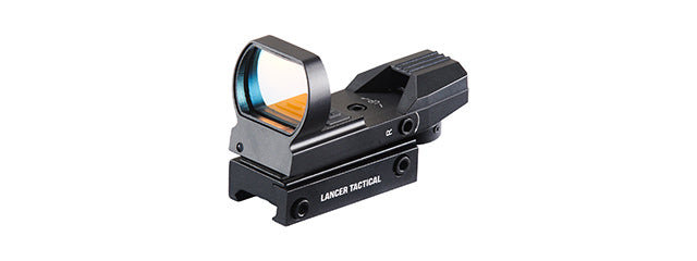 Lancer Tactical Dual Red Green 4 Reticle Reflex Scope - (Black)
