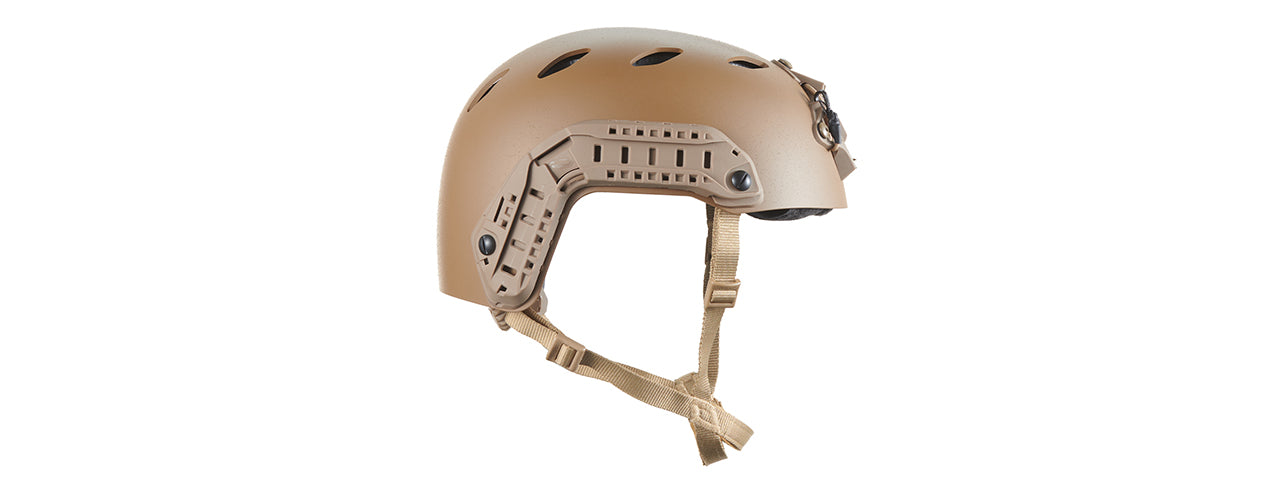 FMA Fast SF Tactical Helmet w/ Half Mask Attachment - (Tan/L)