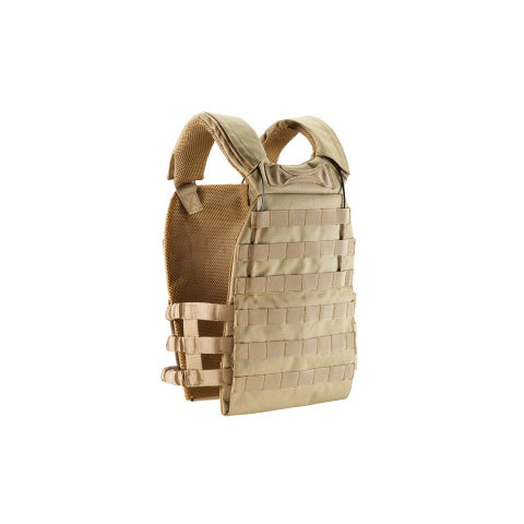 Lancer Tactical 1000D Nylon Tactical Vest w/ Shoulder Straps (Color: Tan)