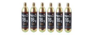 Lancer Tactical High Pressure 16 Gram CO2 Cartridges for Airsoft / Airguns (Pack of 6)