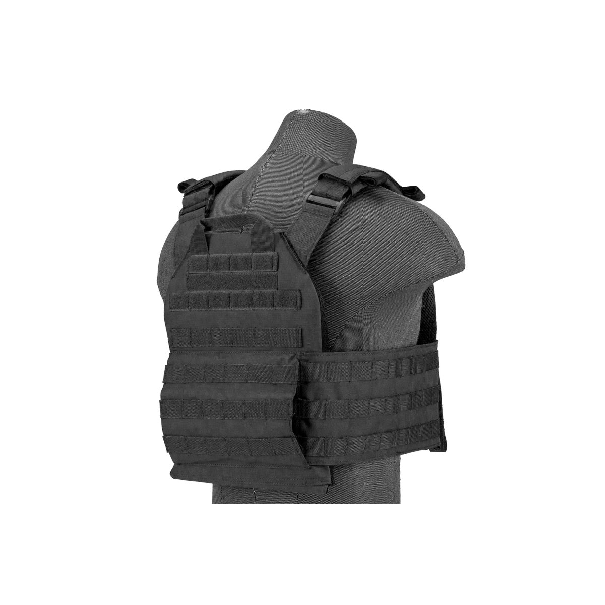 Lancer Tactical 1000D Nylon Buckle Up Assault Plate Carrier (Color: Black)