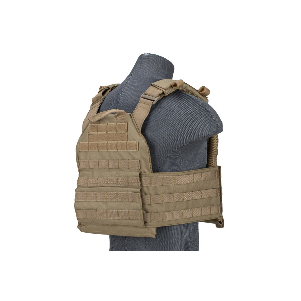 Lancer Tactical 1000D Nylon Buckle Up Assault Plate Carrier (Color: Tan)