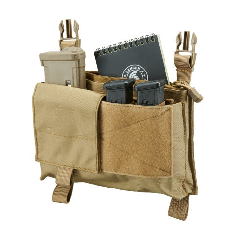 Lancer Tactical MK4 Fight Chassis Buckle Up Pouch Panel (Color: Tan)
