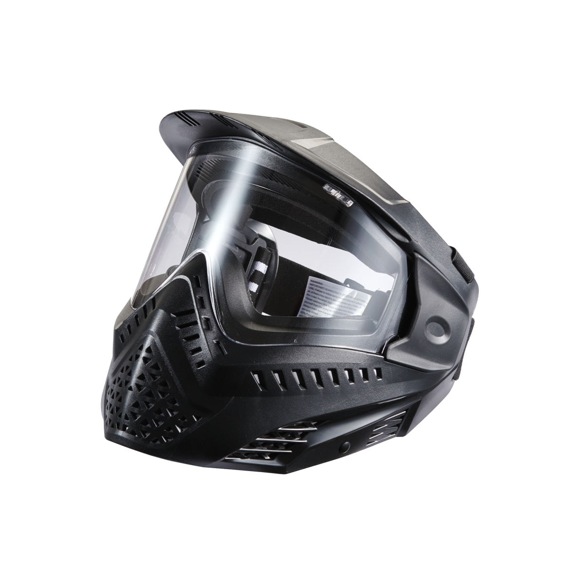Lancer Tactical Full Face Airsoft Mask with Visor (Color: Black)