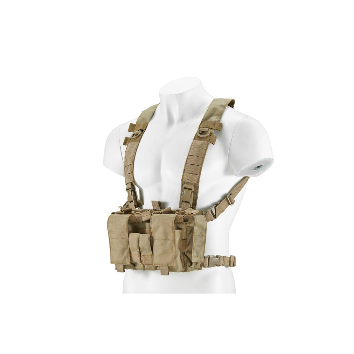 Lancer Tactical Buckle Up Lightweight Chest Rig (Color: Tan)