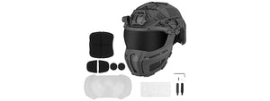 Full Protection Tactical FAST Airsoft Helmet - (Black)