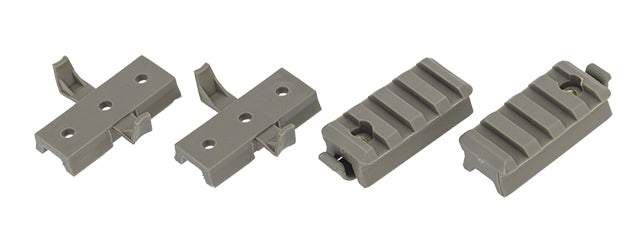 CA-717G HELMET RAIL PLASTIC MOUNT SET (FOLIAGE GREEN)