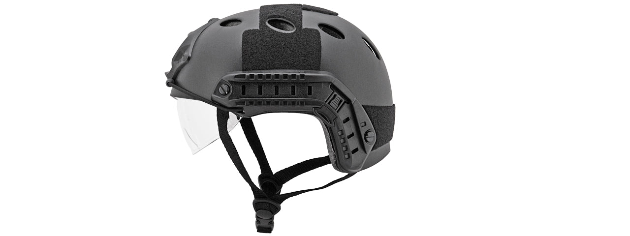 CA-740B HELMET PJ TYPE BASIC VERSION w/VISOR (COLOR: BLACK) SIZE: MEDIUM