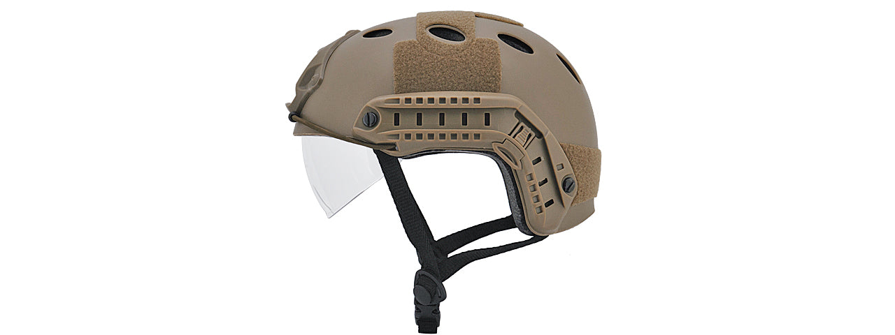 CA-740T HELMET PJ TYPE BASIC VERSION w/VISOR (COLOR: DARK EARTH) SIZE: MEDIUM