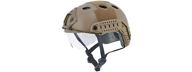 CA-740T HELMET PJ TYPE BASIC VERSION w/VISOR (COLOR: DARK EARTH) SIZE: MEDIUM