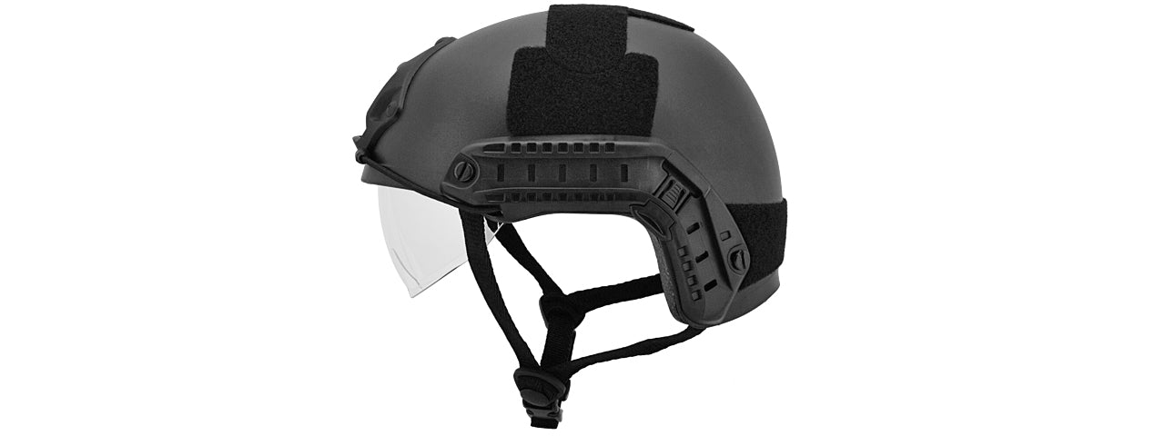 CA-741B HELMET BALLISTIC TYPE BASIC VERSION w/VISOR (COLOR: BLACK) SIZE: MEDIUM