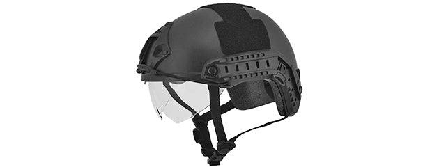 CA-741B HELMET BALLISTIC TYPE BASIC VERSION w/VISOR (COLOR: BLACK) SIZE: MEDIUM