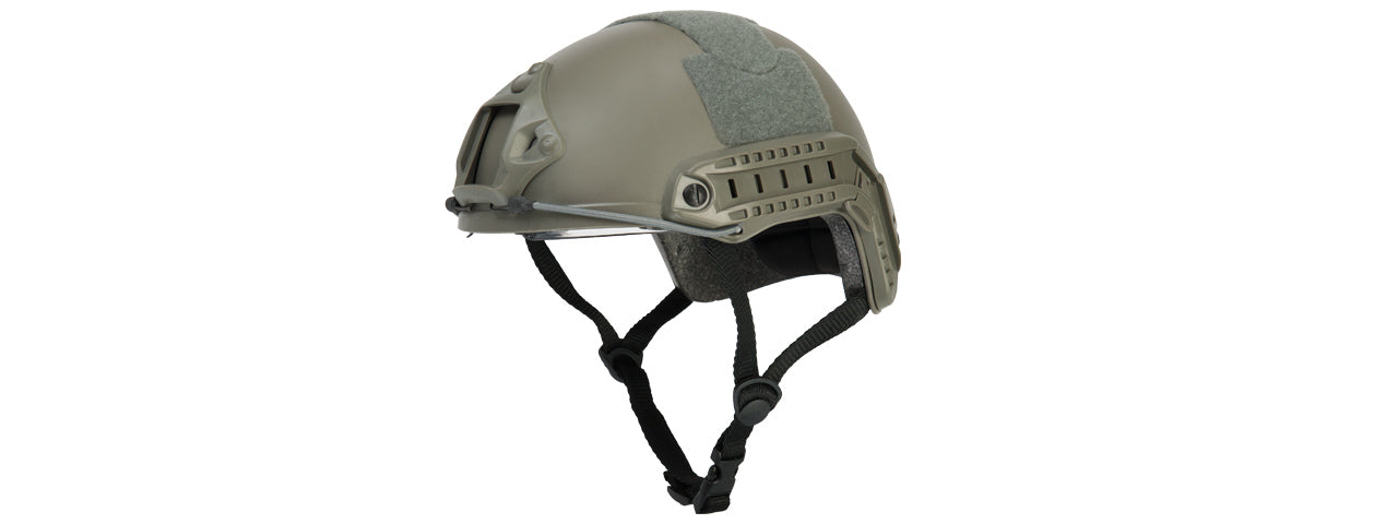 CA-741G HELMET BALLISTIC TYPE BASIC VERSION w/VISOR (COLOR: FOLIAGE GREEN) SIZE: MEDIUM