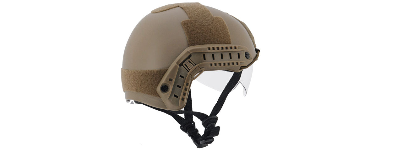 CA-741T HELMET BALLISTIC TYPE BASIC VERSION w/VISOR (COLOR: DARK EARTH) SIZE: MEDIUM