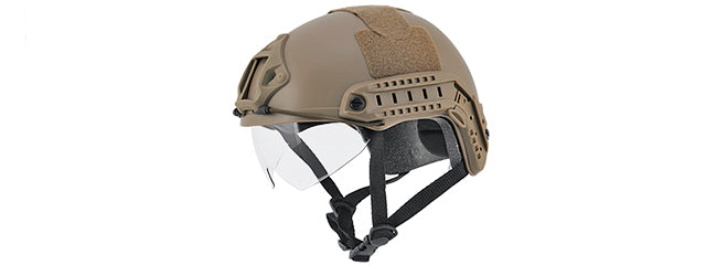 CA-741T HELMET BALLISTIC TYPE BASIC VERSION w/VISOR (COLOR: DARK EARTH) SIZE: MEDIUM