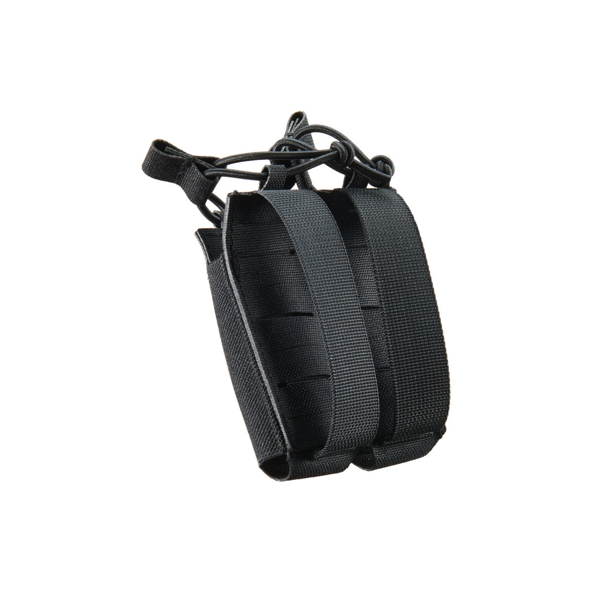 Lancer Tactical Laser Cut Open Top Double Pistol Magazine Pouch - (Black)