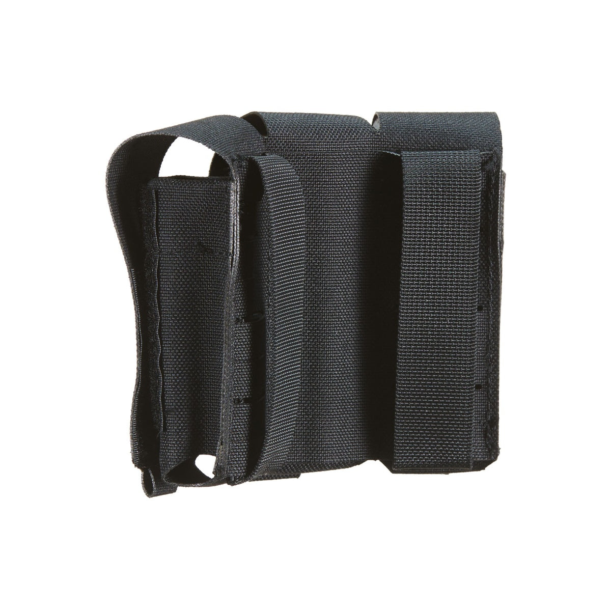 Lancer Tactical Laser Cut Triple Pistol Magazine Pouch with Flap Cover - BLACK