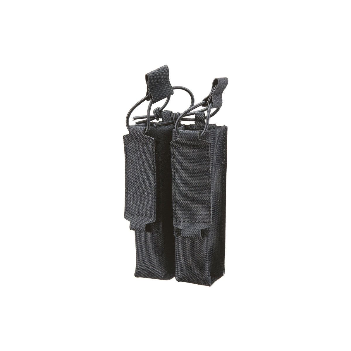 Lancer Tactical Laser Cut Double SMG Open Top Magazine Pouch - BLACK