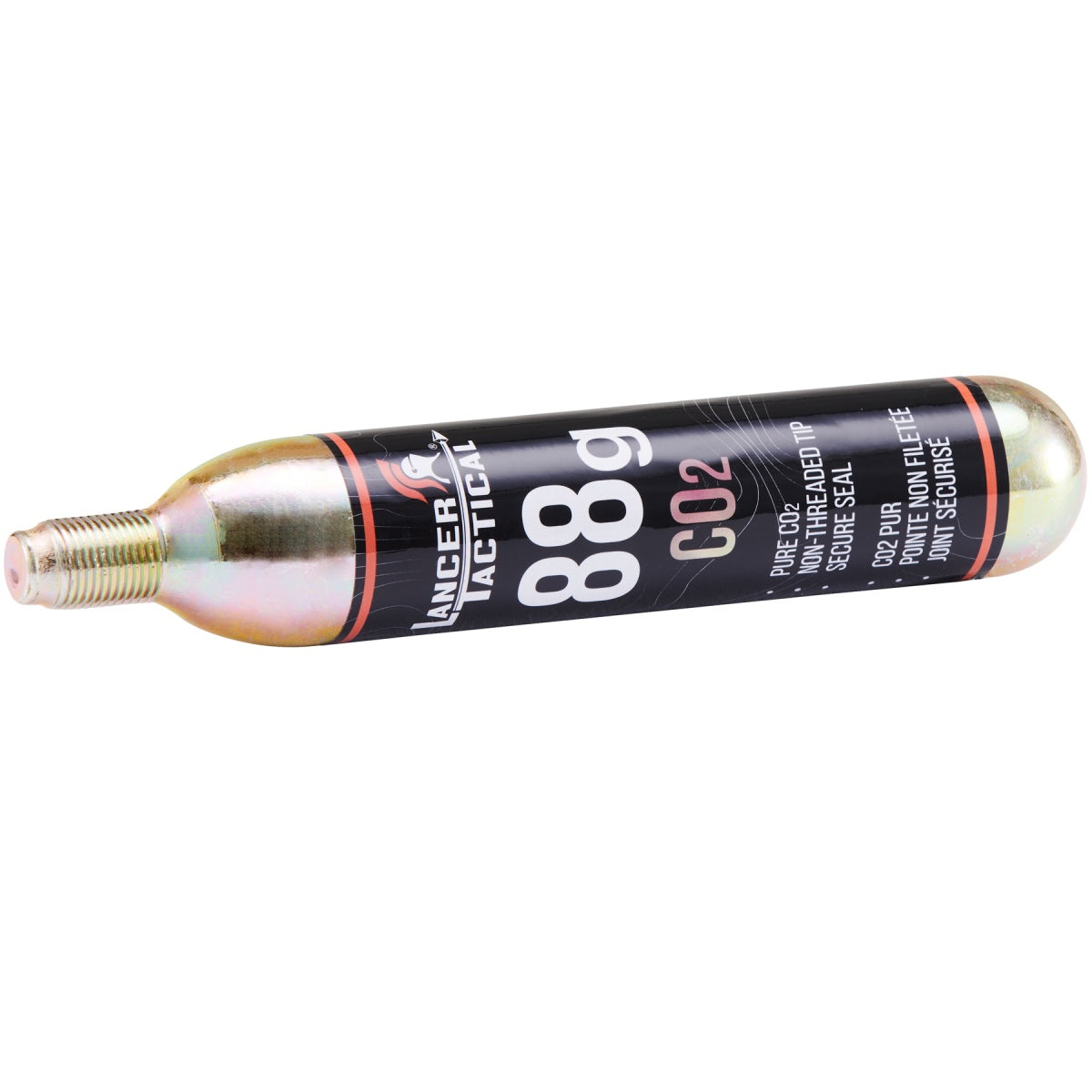 Lancer Tactical High Pressure 88 Gram CO2 Cartridges for Paintball (Pack of 4)