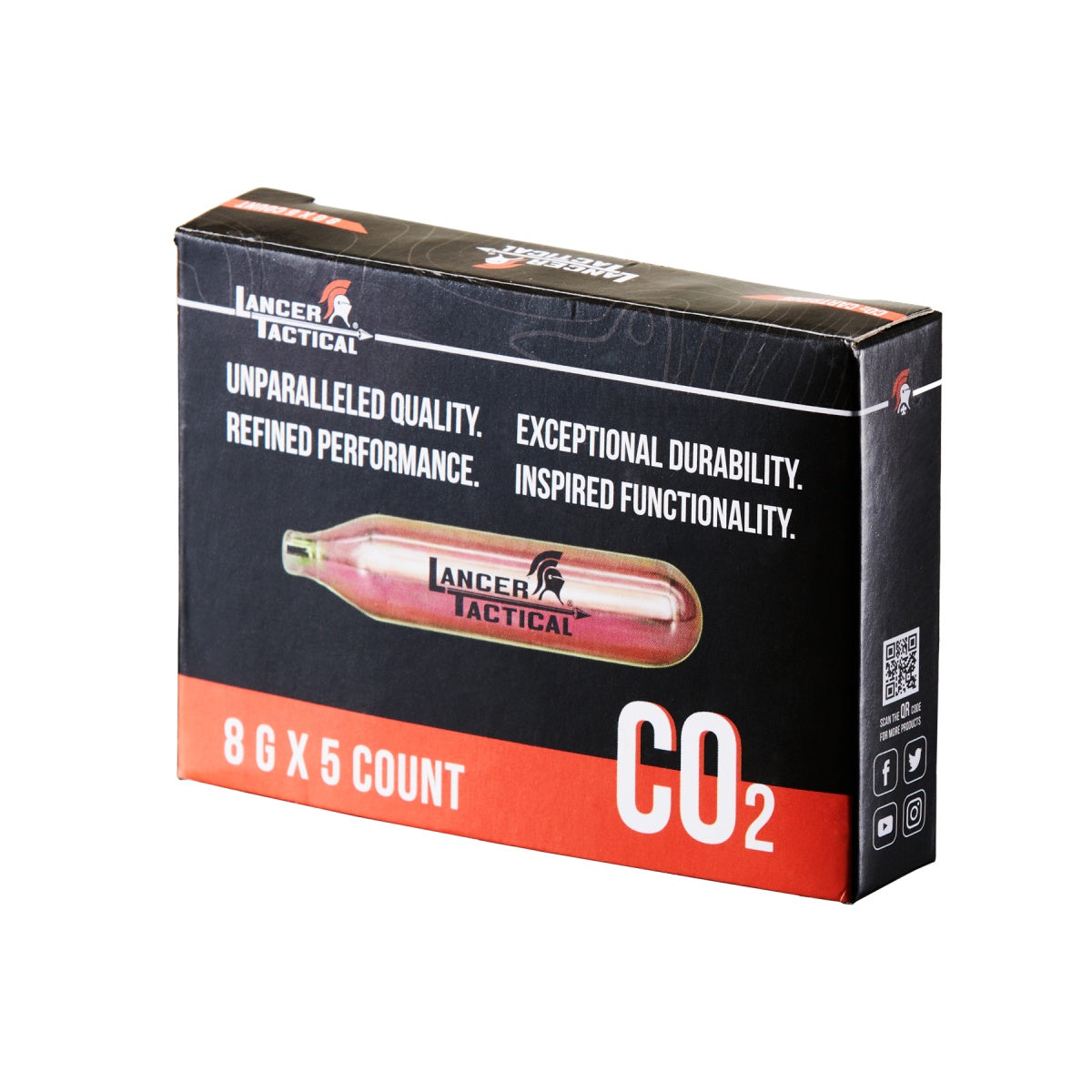 Lancer Tactical High Pressure 8 Gram CO2 Cartridges for Airsoft / Airguns