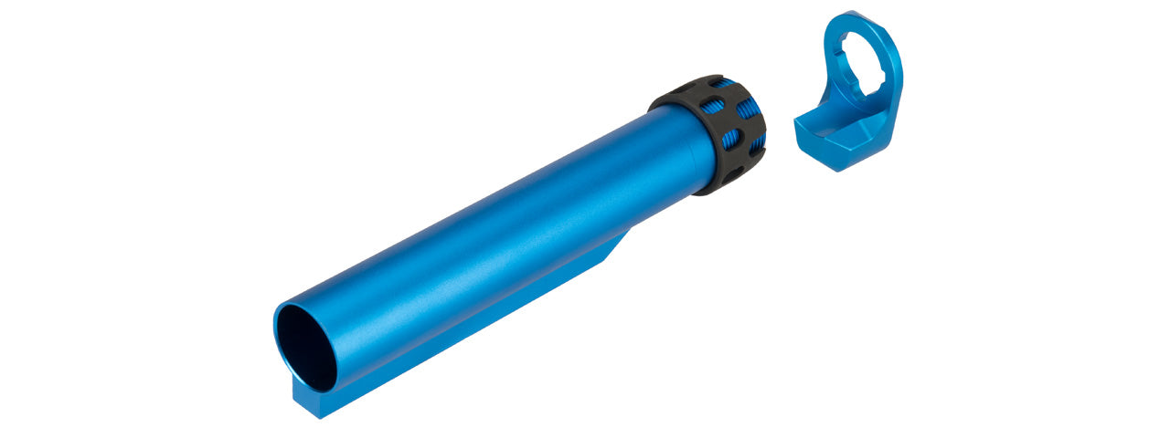 Lancer Tactical Buffer Tube, Extended End Plate, and Enhanced Castle Nut (BLUE )