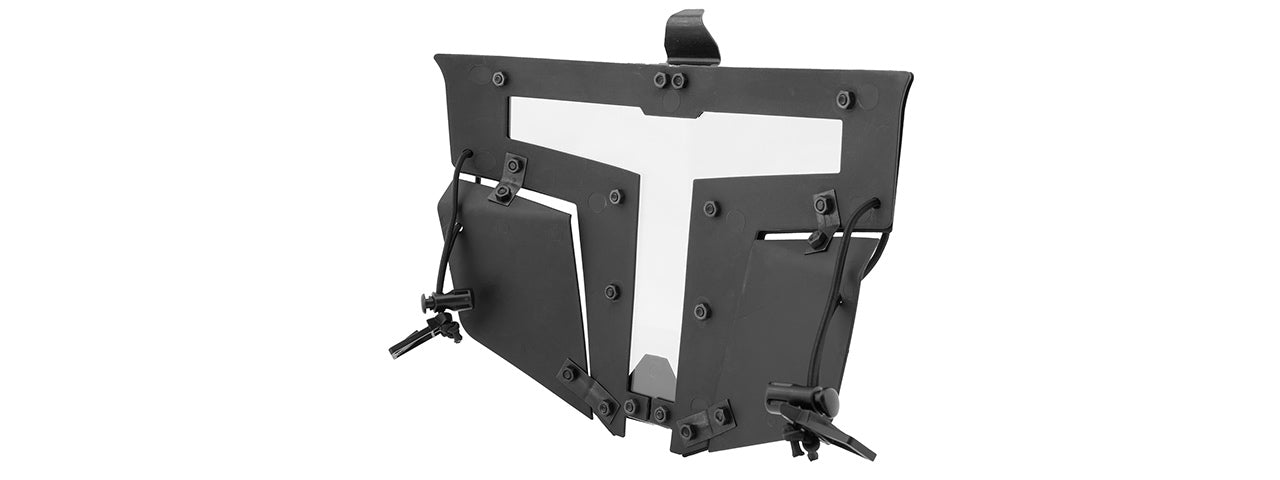 T-SHAPED WINDOWED ATTACHMENT FACE MASK FOR FAST/BUMP HELMETS (BLACK)