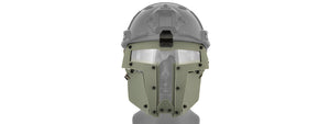 T-SHAPED WINDOWED ATTACHMENT FACE MASK FOR FAST/BUMP HELMETS (GRAY)