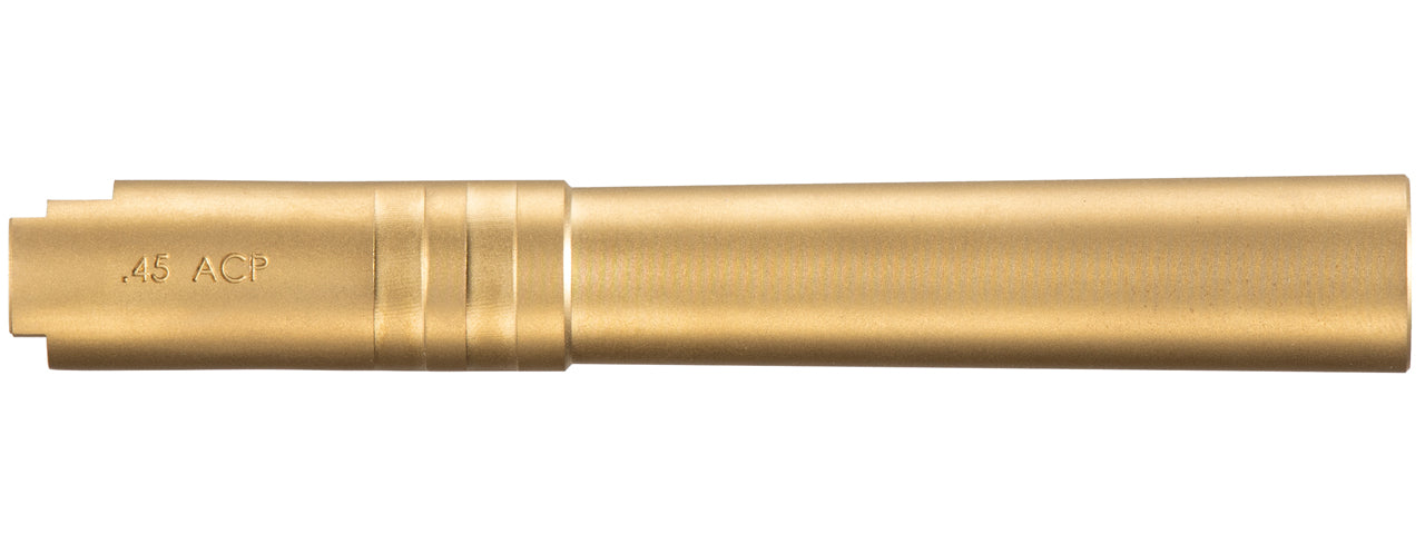 Stainless Steel Threaded Outer Barrel for 5.1 Hi-Capa Pistols (Gold)