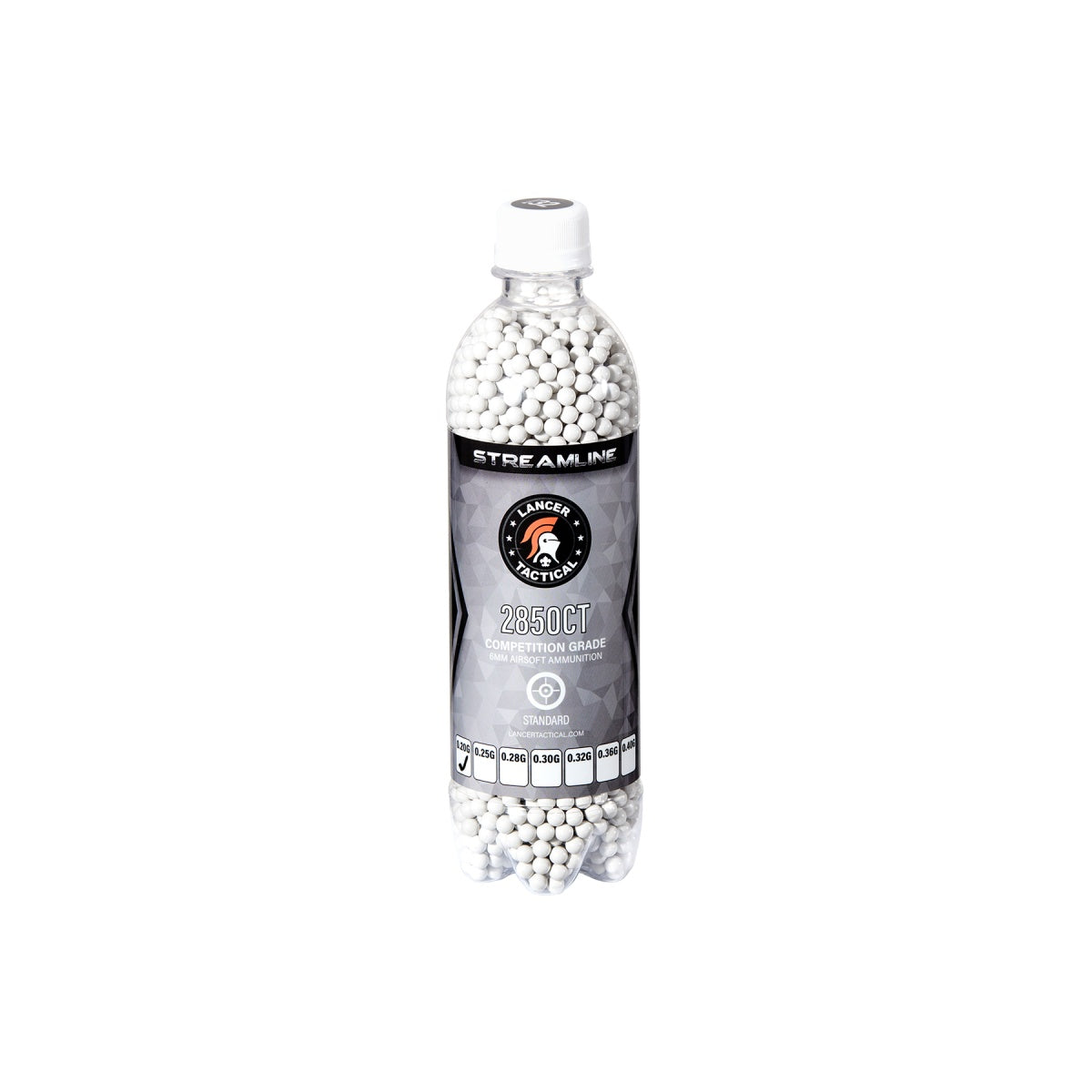 Lancer Tactical 2850 Round Streamline Competition Grade BBs - (White) - .20G