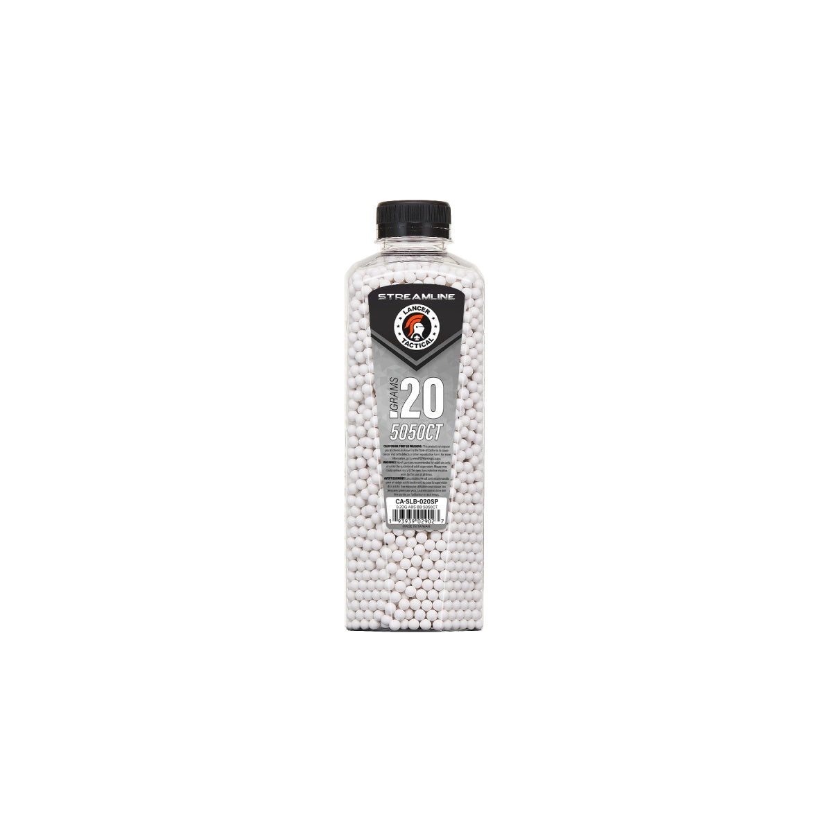 Lancer Tactical 5050 Round 0.20g Streamline Competition Grade BB Bottle (Color: White)