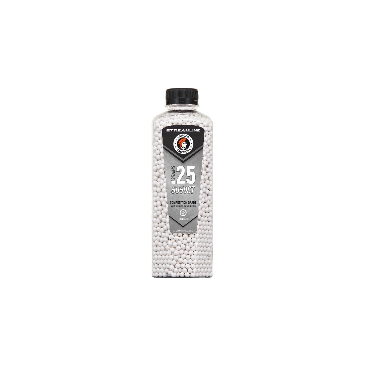 Lancer Tactical 5050 Round 0.25g Streamline Competition Grade BB Bottle (Color: White)