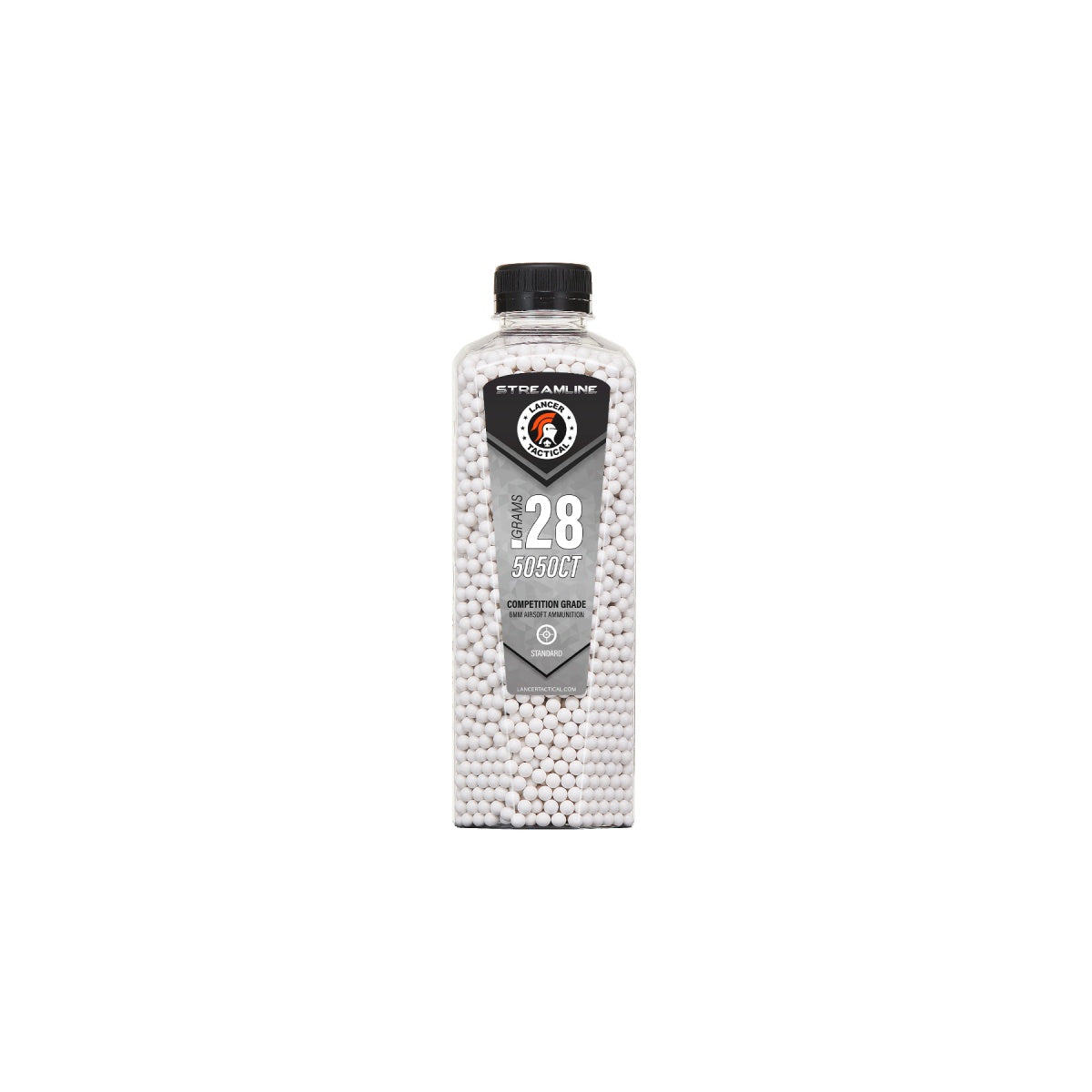 Lancer Tactical 5050 Round 0.28g Streamline Competition Grade BB Bottle (Color: White)