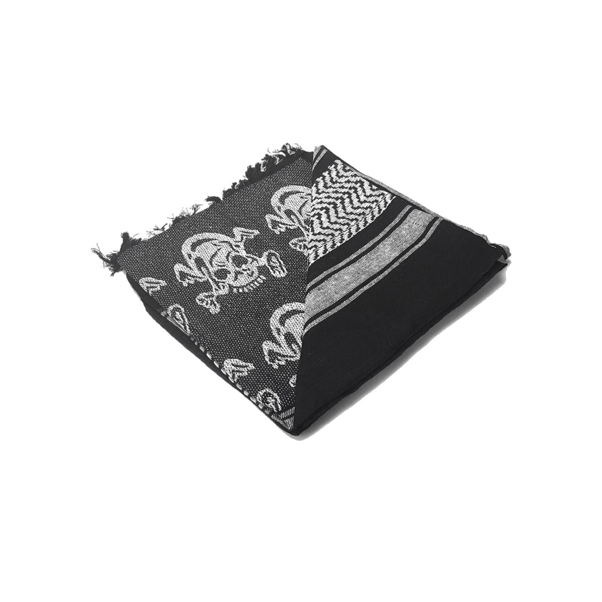 Condor Outdoor Multi-Purpose Shemagh Face Head Wrap - BLACK/SKULL