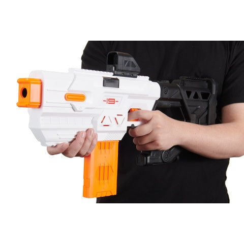 Cyber Walker Alpha Auto Electric Dart Blaster (White/Orange)