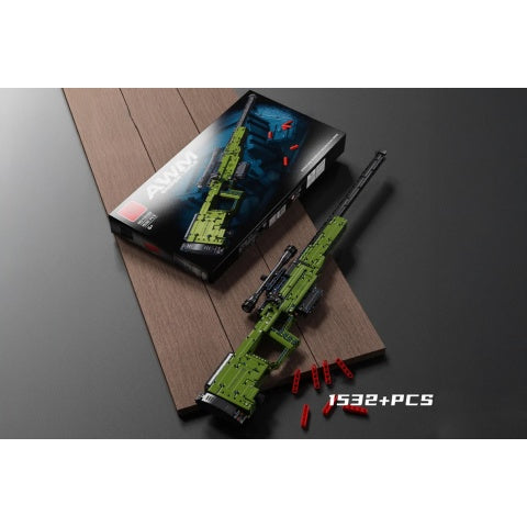 Cyber Walker AWM Sniper Rifle Electric Building Block Kit (Green)