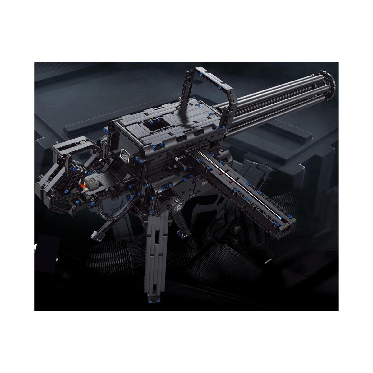 Cyber Walker Minigun Vulcan Cannon Electric Building Block Kit (Black)