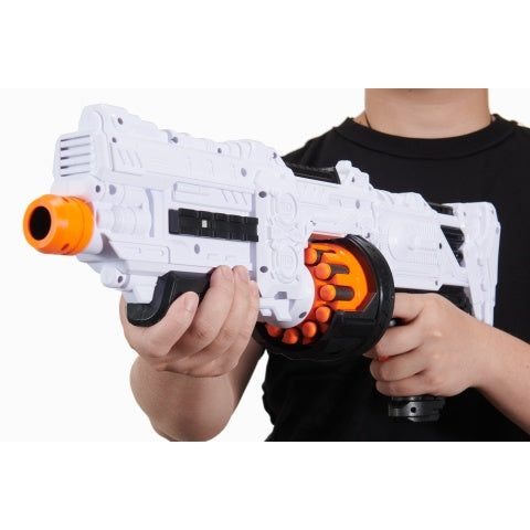 Cyber Walker Fast Turbo Electric Dart Blaster (White/Orange)