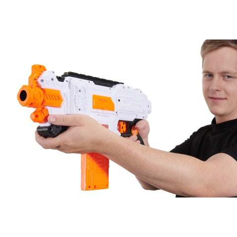 Cyber Walker Fast Bang Fusion Cutter Electric Dart Blaster (White/Orange)