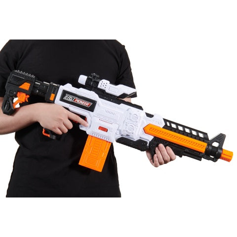 Cyber Walker Fast Carbine Electric Dart Blaster (White/Orange)