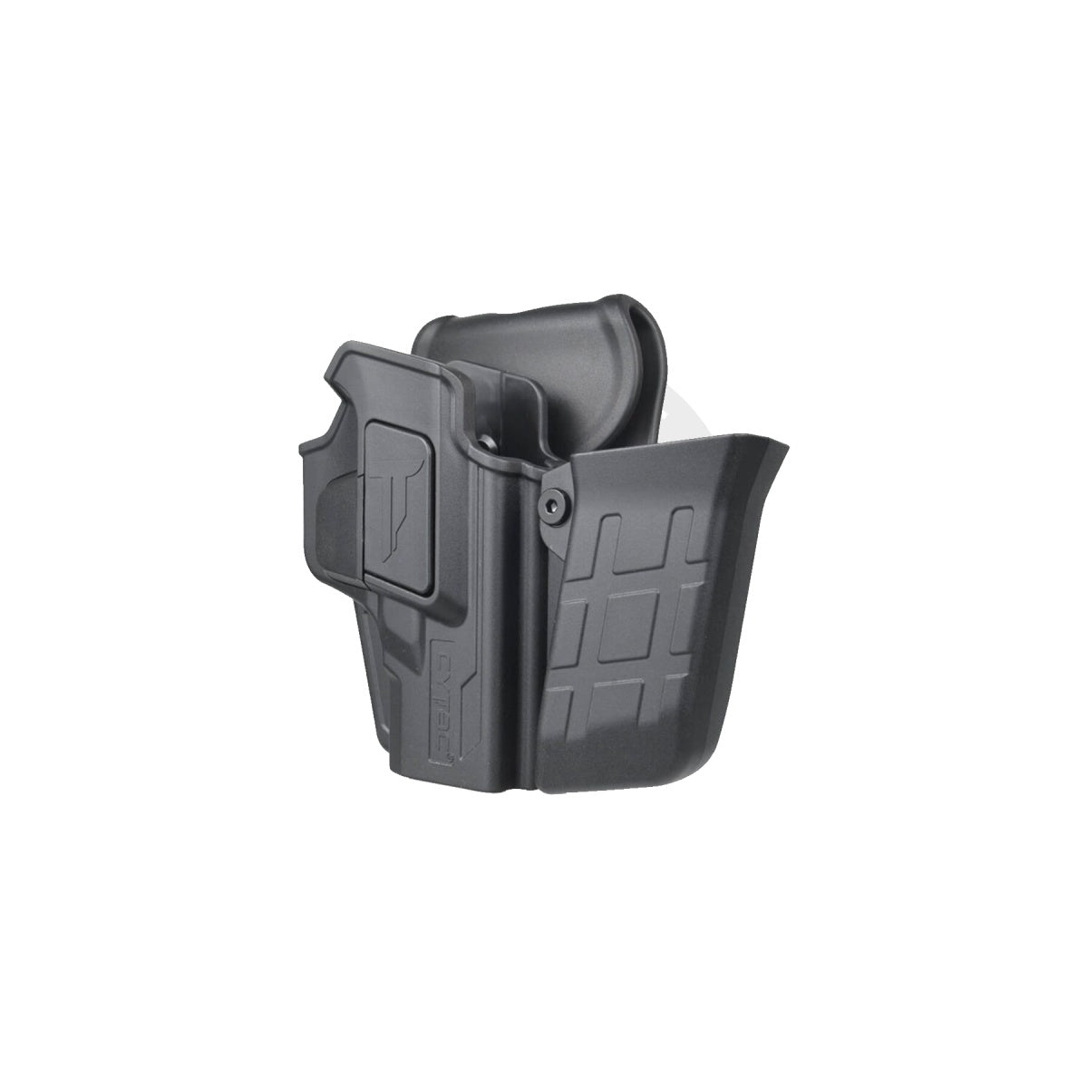Cytac R-Defender Hard Shell + Mag Pouch Holster for Glock [G19, G23, G32] - (Black)
