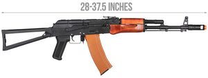 Double Bell AKS-74 Airsoft AEG Rifle w/ Wood Furniture (BLACK)