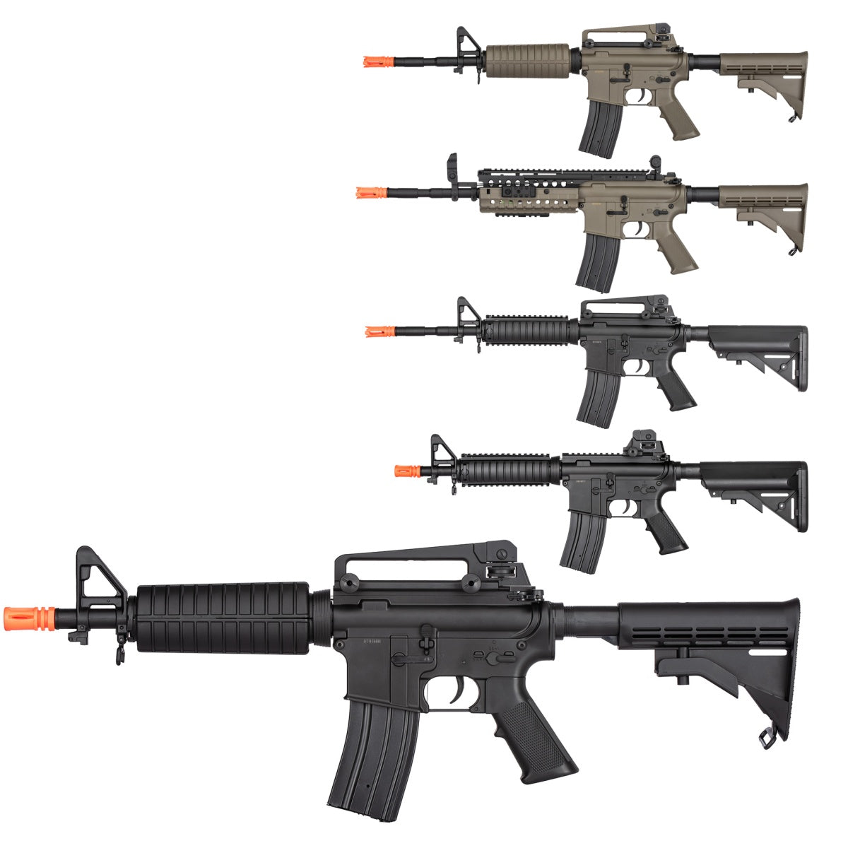 Double Bell M4 AEG Airsoft Rifle w/ Metal Gearbox [Polymer Body] - M4 CQB