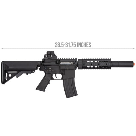 Double Bell M4 RIS AEG Full Metal Airsoft Rifle w/ Mock Suppressor - BLACK (Gun Only)