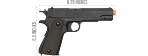 Double Bell M1911A1 Metal Body Airsoft Spring Pistol (Black)