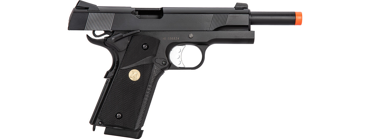 Double Bell M1911 Gas Blowback MEU Airsoft Pistol Polymer] (Black)