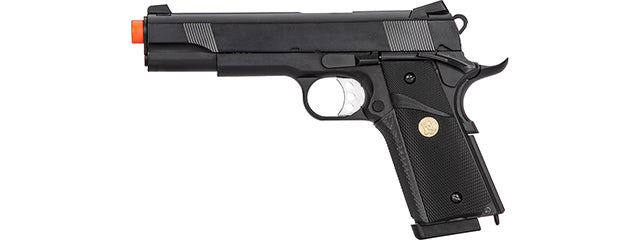 Double Bell M1911 Gas Blowback MEU Airsoft Pistol Polymer] (Black)