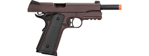 Double Bell M1911 Gas Blowback Airsoft Pistol Metal] (CRIMSON BROWN)
