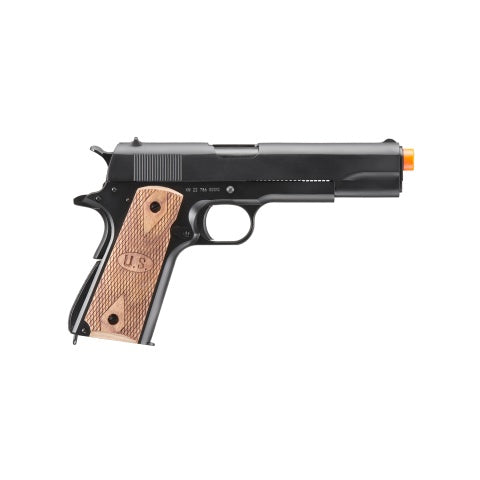 Double Bell M1911 Green Gas Blowback Airsoft Pistol w/ Wood Grip (Color: Black)