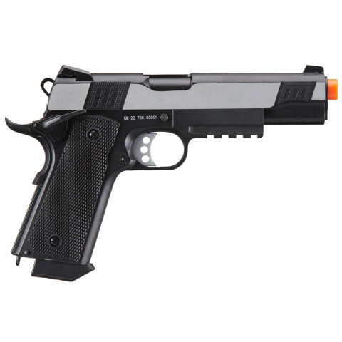 Double Bell M1911 Green Gas Blowback Airsoft Pistol w/ Silver Slide (Color: Black)